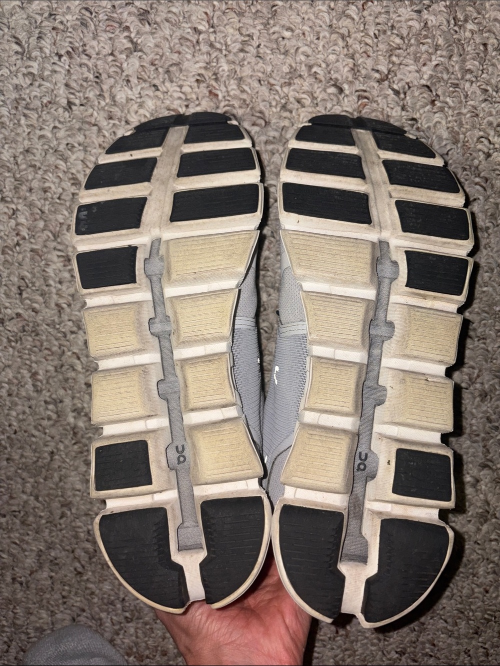 On Running Men's Cloud Shoe in Light Gray and Black - Picture 4 of 11